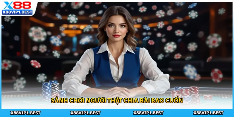 Sảnh chơi người thật chia bài bao cuốn